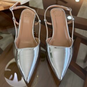 a new day Silver Pointed Toe Heels